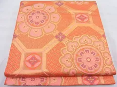 平和屋着物◎六通柄　本袋帯　蜀江花文　金糸　逸品　BAAD6154ea