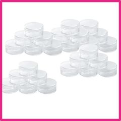 60個-5ml ESJNNK 小分け丸ケース 60個セット5ml 透明 プラスチック クリームケース アクセサリー収納 ビーズ ネイルパーツ収納ボックス 詰め替え容器 化粧品用小分け容器 小物用収納ボ 家庭用 出張 旅行用品 携帯用 (60個-5ml)