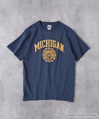 MICHIGAN ミシガン 半袖 College T-Shirt カレッジ Tシャツ 5.6oz ダブルステッチ メンズ レディース ロゴ アメカジ スポーツ カレッジロゴ ブランド