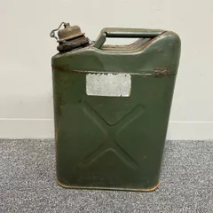 イギリス ヴィンテージ スチール製 ガソリン缶 真鍮キャップ