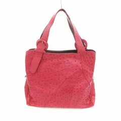 エスパーダ Espada トートバッグ ハンドバッグ オーストリッチレザー 赤 レッド /UO