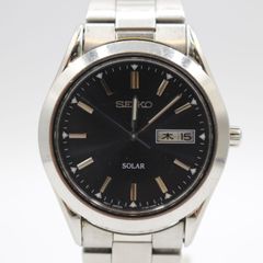 153)SEIKO セイコー 腕時計 SPIRIT ソーラー ブラック V158-0AB0 メンズ腕時計