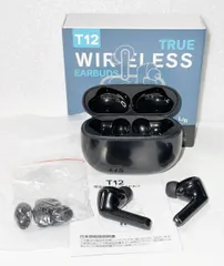 【HY】【中古】Bluetooth ワイヤレス イヤホン ディスプレイ表示 両耳ENCノイズキャンセリング Hi-Fi音質 タッチコントロール Type-C充電 片耳/両耳 左右分離型 小型/軽量 T12[定形外郵便、送料無料]HY001