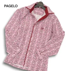 PAGELO パジェロ アンジェロ ロゴ刺繍★ 長袖 総柄 シャツ Sz.M メンズ 日本製のサムネイル