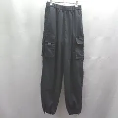 ◇ Θ act'm アクトム ウエストゴム カーゴパンツ サイズM ブラック系 メンズ E  【1503310012989】