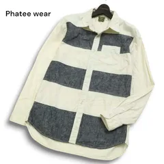 Phatee wear ファッティー 通年★ ヘンプ ブロック切替 長袖 シャツ Sz.M メンズのサムネイル