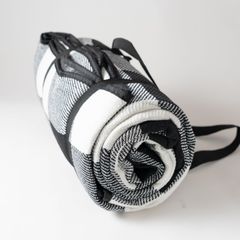 【サンプル品】JIMENCE レジャーシート 200×200cm（白黒チェック）のサムネイル