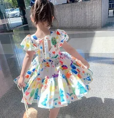 韓国子供服 子供 女の子 リゾートワンピース キッズワンピース コーデ カジュアル 普段着 通園 通学 ジュニア服 ガールズ 可愛い 発表会 韓国 洋服 ビーチ リゾートワンピース