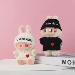 着せ替え服 2点セット ブブコスチューム　着替え服　ハットブブ洋服 新品 ブブぬいぐるみ服　17cm　ブラック　ホワイト　白シャツ着せ替え着ぐるみ　ぬいぐるみ用 ぬいぐるみ服 仮装 人気 一代　二代