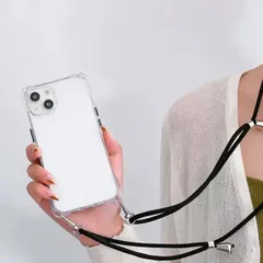 【iPhoneシリーズ】クリアストラップケース TPUケース シンプル 透明 落下防止 耐衝撃ケース iPhone17air iPhone17Pro