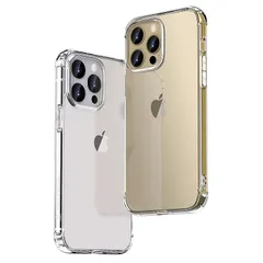 ONES iPhone14Pro ケース HD全透明 米軍MIL規格 超耐衝撃 『 360°エアバッグ、半密閉音室 』〔 画面 ・ レンズ保護、滑り止め、ストラップホール 〕薄型 Qi充電 超軽量 衝撃吸収 HQ・TPU クリスタル クリア 音楽 カバー 1