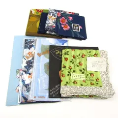 ハンカチ 9点セット 未使用 藍染 みかん染 和柄など まとめて 大量 レディース