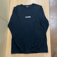 （i）エクストララージ『XLARGE』 ロンT センター刺繍　クルーネック　ブラック 【M】