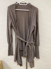 A【A4-68】◇CINZIA   CALDI    46サイズ　　カーディガン　　茶色