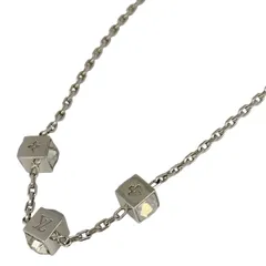 【美品】✨ LOUIS VUITTON ✨ コリエギャンブル キューブ ロゴ ルイヴィトン/ネックレス/コリエギャンブルキューブネックレス