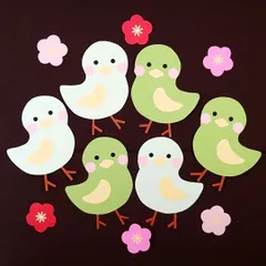 壁面飾り　『うぐいす と 梅』　１月　新年　正月　鶯　初鶯　ウグイス