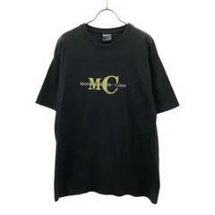 SPIRIT スピリット 刺繍 半袖 Monaco Monte-Carlo Tシャツ L ブラック メンズ 古着