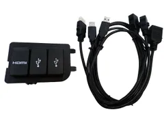 新品 ホンダ N-BOX JF3 JF4 用 純正&社外ナビ USB&HDMI用 ソケット&ブラックパネル&ケーブルSET HONDA用 NBOX カーナビとミラーリング HDMI USBポート(USB&HDMIタイプ(ブラックパネル))