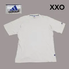 古着　パフォーマンスロゴアディダス右袖ロゴプリントTシャツ半袖XXOグレー　swh0106