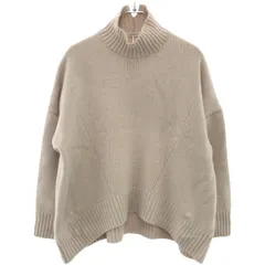 CINOH チノ 20AW OVER SIZE HI NECK KNIT オーバーサイズハイネックニットセーター 20WKN005 ベージュ系 38のサムネイル