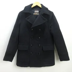 D■ユナイテッドアローズ/GLR 裏地キルティング ウールコート Pコート【M】濃灰/MENS/27【中古】