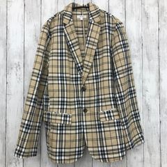 【 NYLAUS 】ナイラス メンズ  テーラードジャケット チェック柄 ベージュ L