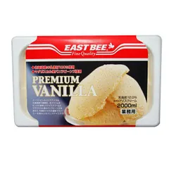 EAST BEE プレミアムバニラアイス 2L [業務用 冷凍 アイスクリーム 乳脂肪12％ 北海道乳素材100%使用 マダガスカル産バニラビーンズ 濃厚 クリーミー] (1103017)のサムネイル