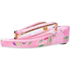 キョウエツ 草履 子供 七五三 7歳 女の子 友禅 (ピンク系)