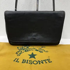 D9065 IL BISONTE イルビゾンテ レザー ハンドバッグ  トートバッグ 肩掛けバッグ ブラック 黒 保存袋付　レディース メンズ ユニセックス 男女兼用