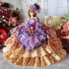 ☆5月特別セール☆エリザベス女王 シャイニーグレー優雅10段フリル