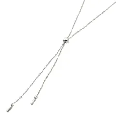 【A：シルバー×ワンサイズ】[Cream dot. クリームドット公式] ネックレス レディース ラリエット ロング 金属アレルギー ニッケルフリー チェーン y字 メタルバー パール 細め 2タイプ 大人 