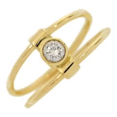 TIFFANY＆Co.ティファニー エルサペレッティ・リバーシブル・エメラルド/ダイヤモンド リング・指輪/K18YG/750-3.1g/8号/#48【♀】【S】【レディース】★■556866【中古】