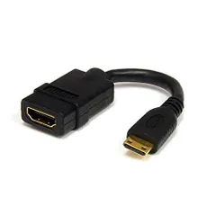 【新品・3営業日で発送】STARTECH.COM 10cm HDMI - ミニHDMI変換ケーブル メス／オス HDACFM5IN(HDACFM5IN)