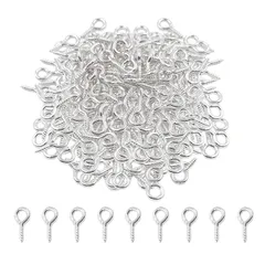 約100個セット ネジヒートン uvレジン パーツ ネジ サムコス ック アクセサリー DIY材料 クラフト パーツ 手芸用品 金具 アクセサリー (4*8mm シルバー)