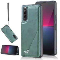 【新着商品】2023 V / docomo SO-51D / au 1 SOG10 ケースカード （ダルグリーン) ソニー エクスペリア1v Xperia ドコモso51d エクスペリア1 5 スマホケース 用 背面カード 収納 軽量 多機能 ケース 【Aqiのサムネイル