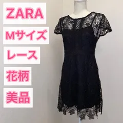 ❁⃘美品❁⃘ZARA BASIC ワンピース キャバ キャバドレス レース 花柄 ブラック オケージョン