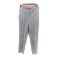 ザラ ZARA スラックスパンツ テーパードパンツ ロング丈 無地 S ライトグレー /SY22
