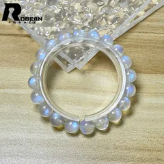 【限定一点】 高級 EU製 ★ROBEAN・ブルームーンストーン★パワーストーン アクセサリー 天然石 開運 綺麗 お守り プレゼント2  ギフト 9.8-10.2mm M0512221