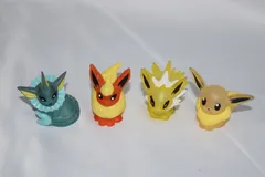 ブイズ クリアのみ 4体セット 指人形 ポケモンキッズ ソフビ人形 フィギュア ポケモン イーブイ ブースター シャワーズ サンダース 現品