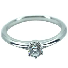 ティファニー Tiffany&Co PT950 立て爪リング 0.21ct VV1S・Gカラー・VERY GOOD 鑑定書付き