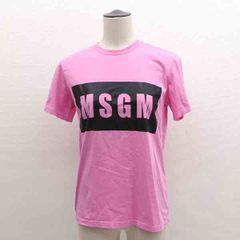 MSGM ピンク ロゴ Tシャツ - メルカリ