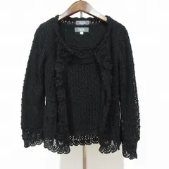 #anc フランコフェラーロ FRANCOFERRARO アンサンブル ニット 2 黒 花モチーフ レディース [936906]のサムネイル