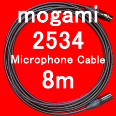 mogami 2534 Microphone Cable with Neutrik Gold Plated XLR Connector 8m