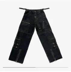 project gr トロンプルイユ　デニム　サイズ2 PROJECT/ GR TROMPE-L'IL DENIM PANTS＊