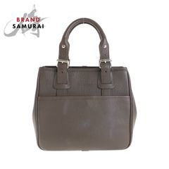 BURBERRY バーバリー 中チェック柄 ブラウン シルバー金具
