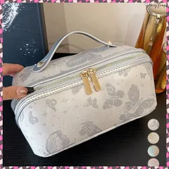 送料無料 刺しゅう入りメイクポーチ横型コスメバッグ 古風化粧ポーチ きれいめ大人可愛いバニティポーチ おしゃれ旅行コスメポーチ 持ち運び化粧品収納 大容量トラベルポーチ自立 小物入れバッグ上品 仕切り収納 大きめ 高級感コスメケース