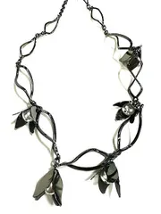 【中古】HIROKO BIS ヒロコビス アクセサリー ネックレス レディース お花モチーフ ブラック系＿S26＿s-0558-r26＿セルモアから出品