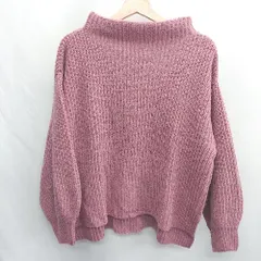 ◇ ⊇ SpRay PREMIUM スプレイ ハイネック ニット 長袖 セーター サイズF ピンク系 レディース E  【1501160037688】