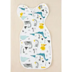 ☆ 恐竜 ☆ S ☆ 安眠おくるみ スワドル コットン ykswaddle3 ベビー おくるみ 赤ちゃん 着るおくるみ 手が出せる スワドル スリーパー スワドリング 足が出ない 新生児 安眠 快眠 モロー反射 寝袋 ぐずり 出産祝い プレゼント