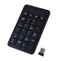 新品 YFFSFDC USB-A テンキー2.4G テンキー ワイヤレス レシーバー付属 薄型 Tabキー付き 無線 ナンバーパッド 数字キーボード Windows/iOS/Android対応 ブラック（Bluetoothではありません）
